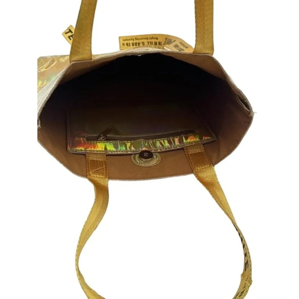Off White Mily Hologram Tote Bag Laser PU Leather Lightweight Handbag Unicorn